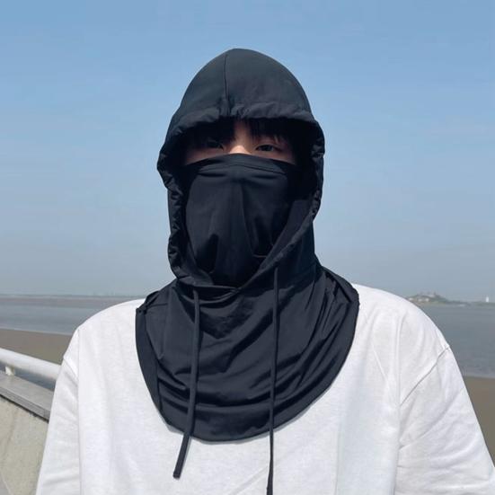 Летний мужской головной убор, широкополая шляпа от солнца Ice Silk с защитой UPF 50, регулируемая посадка, 3 в 1, защита шеи для верховой езды, солнцезащитная шляпа