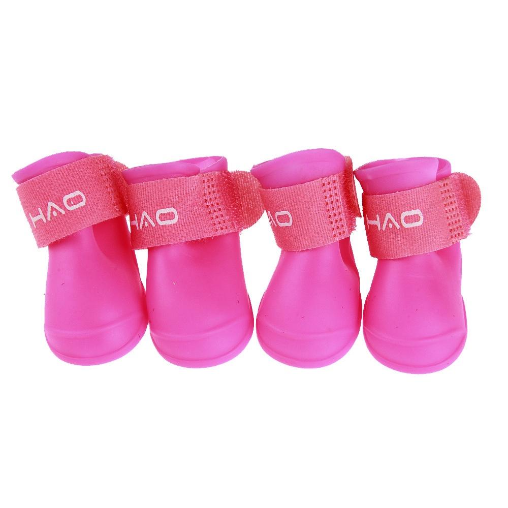 4 шт. водонепроницаемые сапоги для собак, зимние сапоги для маленьких собак, резиновая обувь для собак, защитные сапоги для улицы, противоскользящие товары для домашних животных