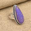 Ювелирные кольца ручной работы из стерлингового серебра 925 пробы с фиолетовым медным бирюзовым драгоценным камнем