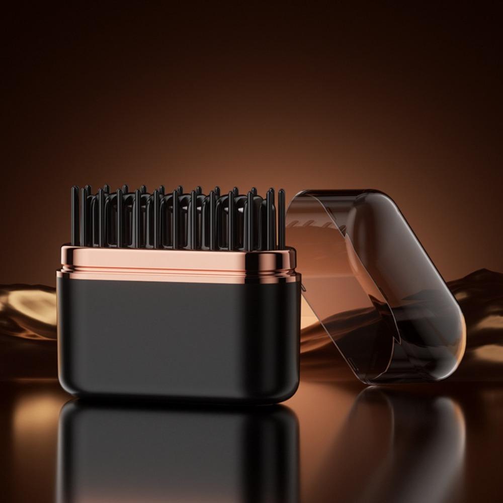 2 in 1 Cordless Mini Straightener Double Anti-Scald Electric Hair Brushes  For Men Women