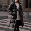 Cloud pressure-sensitive medium and long cold-proof and warm hooded goose down jacket winter new women's jacket