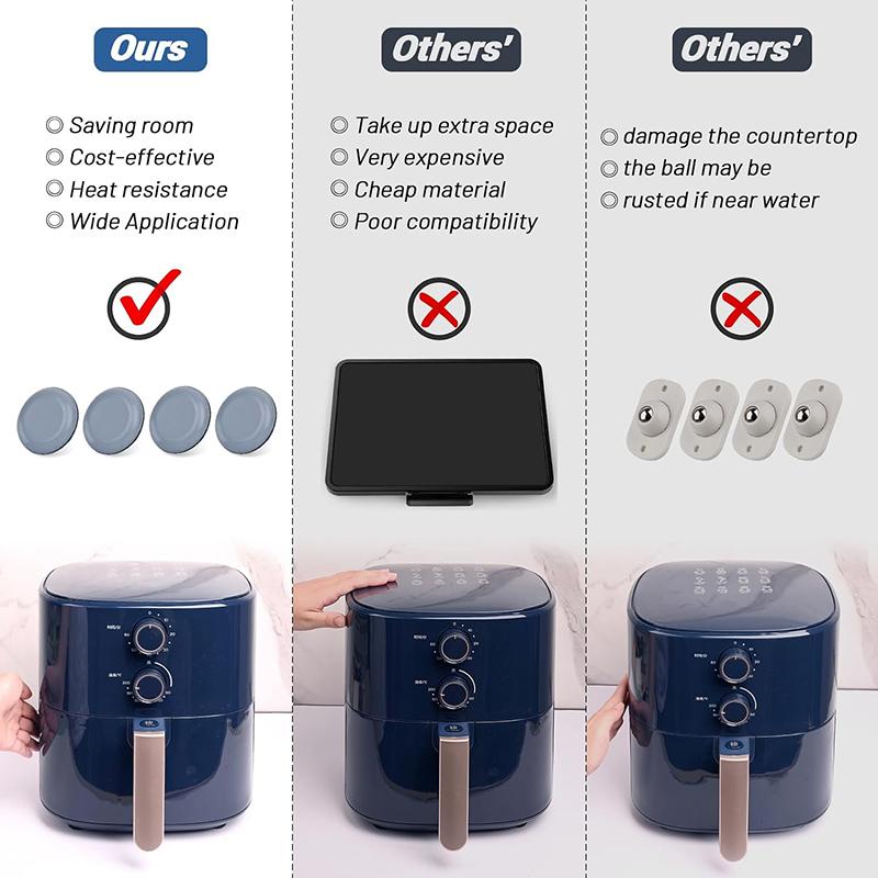 12 шт., слайдеры для кухонной техники, самоклеящиеся ползунки для стула, бесшумная фритюрница, круглые самоклеящиеся движущиеся подушечки для мебели