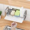 Sink Draining Rack Stainless Steel Great Load Bearing Hollow Out Quick Drainage Anti-slip Punch-free Soap Sponge Dish Rag Sink Caddy Organizer