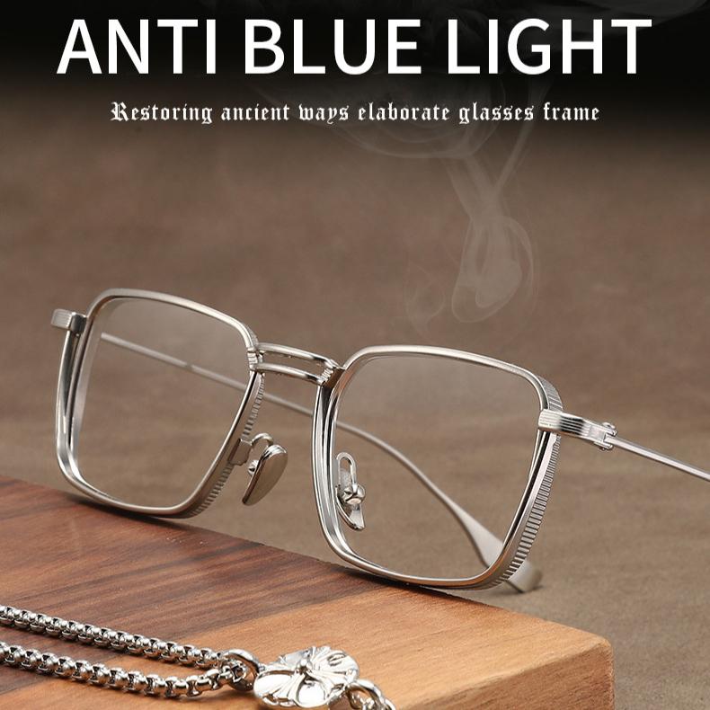 Металлическая оправа Оправа для очков для близорукости Анти-синий Плоское зеркало