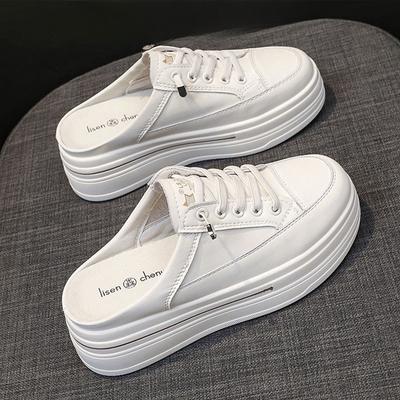 Новый стиль полутапочек с толстой подошвой и мягкой подошвой-пирожным для ленивых людей