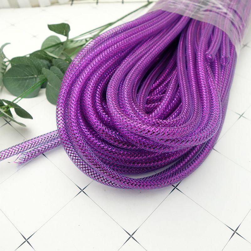 10 м Цветная сетчатая трубка-веревка 4 мм 8 мм Сетчатая трубчатая кринолиновая трубка Свадебное платье Юбка Одежда Сетка Сделай сам Изготовление Ремесленные аксессуары