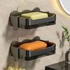 1Pc Non-slip Soap Holder Bathroom Strong Suction Drain Rack Soap Dishes Household Suction Cup Wall Mounted Soap Dish