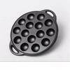ZISIZ 15-Hole Cast Iron Takoyaki Pan with Tools
