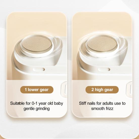 Электрическая машинка для стрижки ногтей, 2-скоростная стрижка и шлифовка ногтей, автоматическая машинка для стрижки ногтей 2-в-1, регулируемый триммер для ногтей