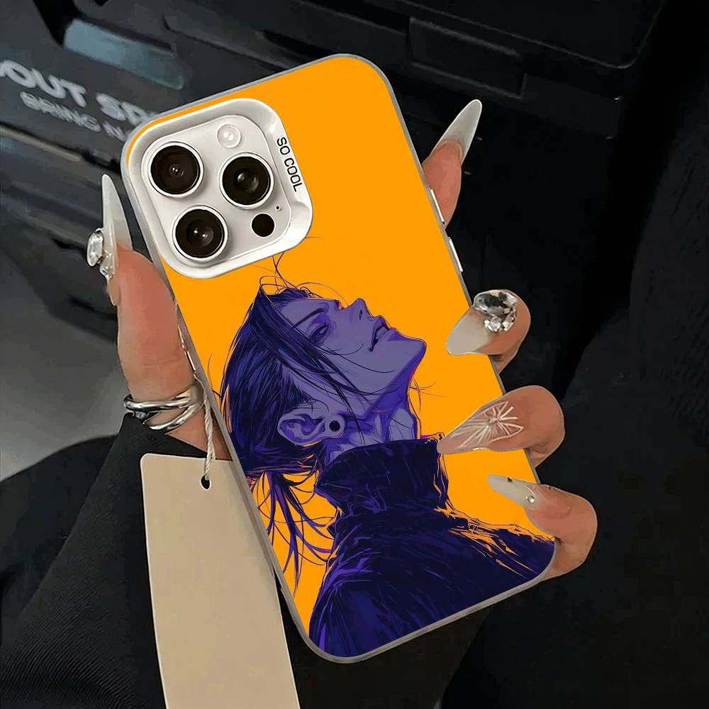 Чехол для телефона J-J-ujutsu Kaisen-S-uguru- Geto Для IPhone 17 Air 16 15 14 13 12 11 Pro Max Белый Серебристый Жесткий Чехол