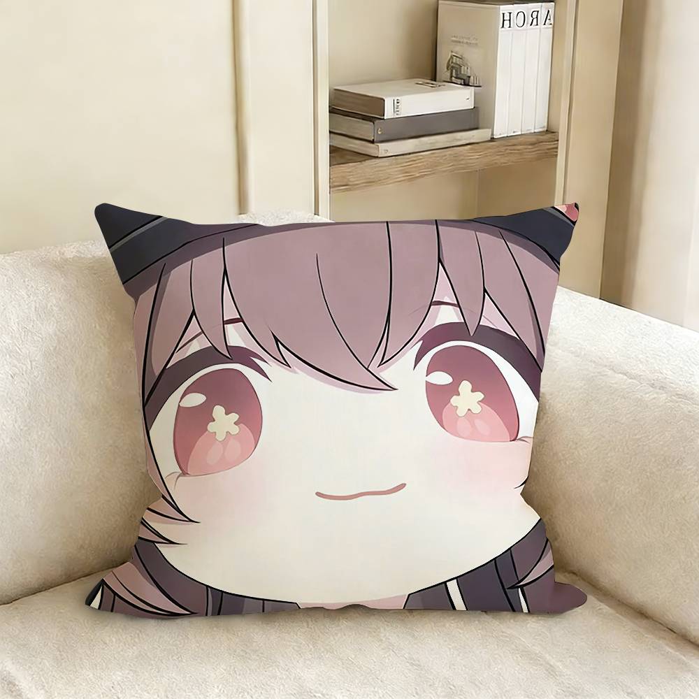 Super Popular Game Anime G-Genshin I-Impact Pillow Cover Sofa Cushion Cover Home Room Decoration Children Gift