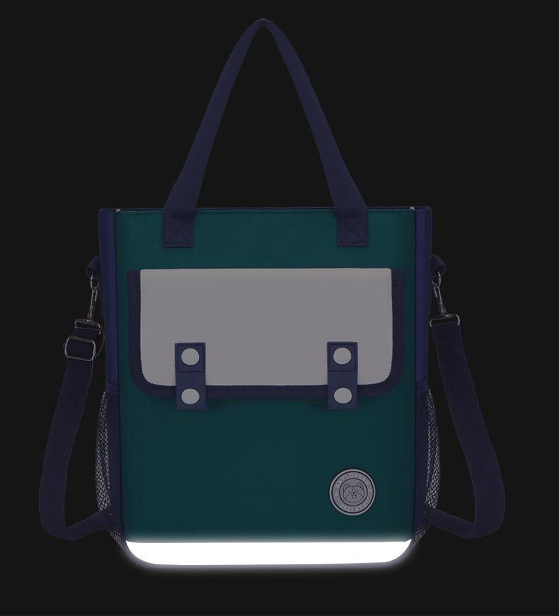 Large Capacity 4-in-1 Remedial Bag for Grades 1-9: Convertible Crossbody and Double-Shoulder Design for Primary and Junior High Students