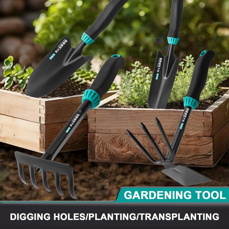 4 шт. Садовые совки Ручной инструмент Маленький набор посадочных лопаток Тепличная лопатка для пересадки цветов Копающий грабли Для походного снаряжения