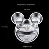 Mickey Mouse 304 Stainless Steel 4-Compartment Kids Lunch Plate