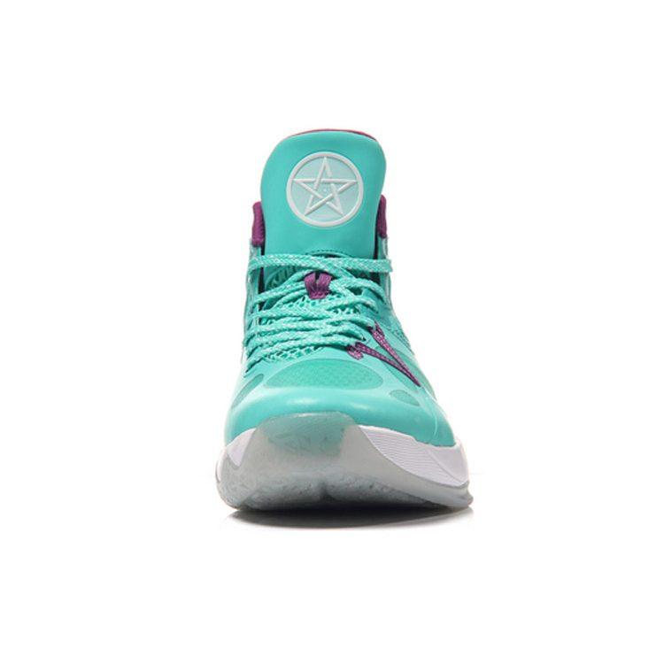 Li Ning SONIC 5 Удобная амортизация Нескользящая Средняя высота Баскетбольные кроссовки Мужские Флуоресцентный светло-зеленый ABAM019-1