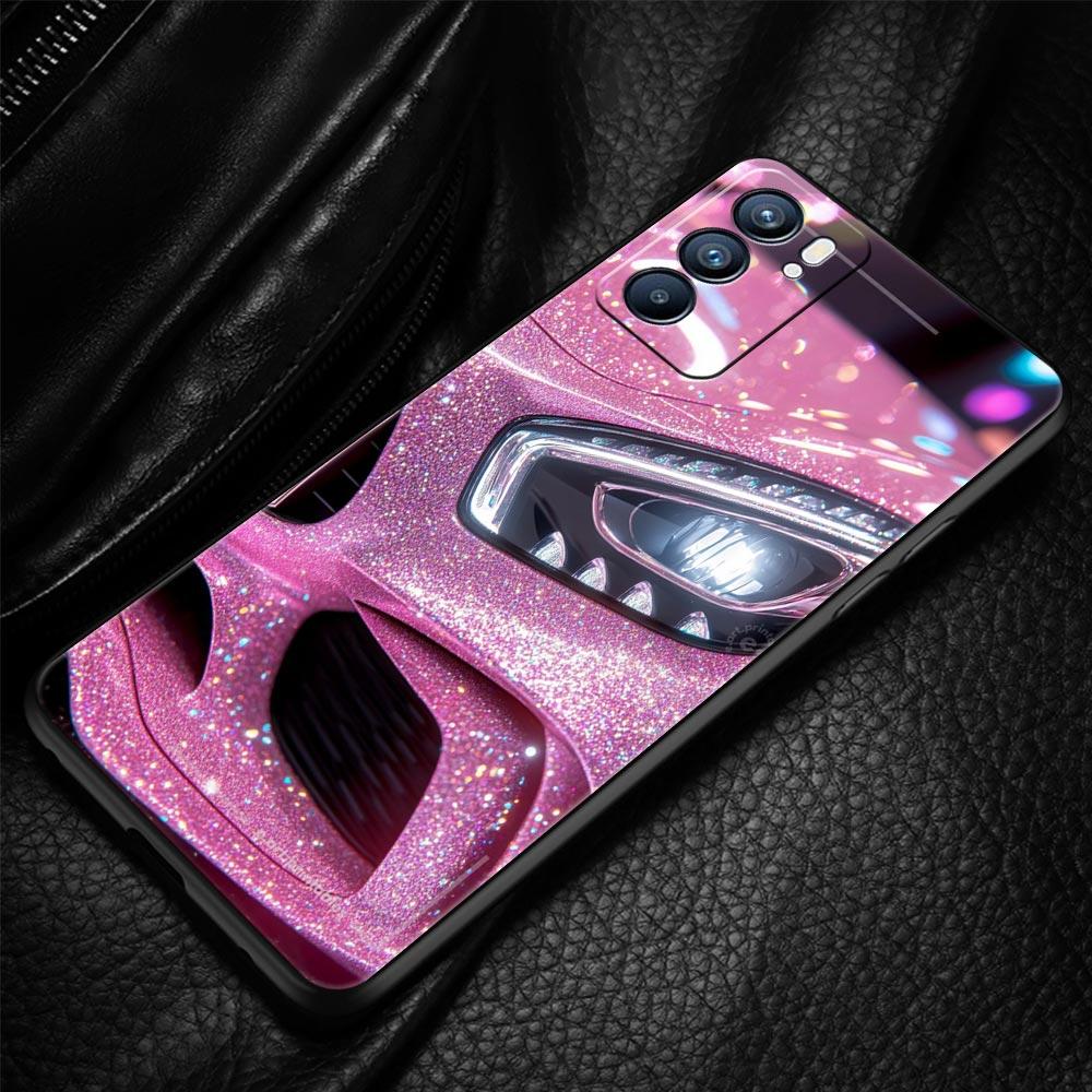 Модный чехол для телефона с рисунком розового автомобиля для Oppo Reno 13 12 11 10 7 F Find X5 X6 A98 A80 A79 A78 A57 A54 A31 A17 Pro Мягкая крышка из ТПУ