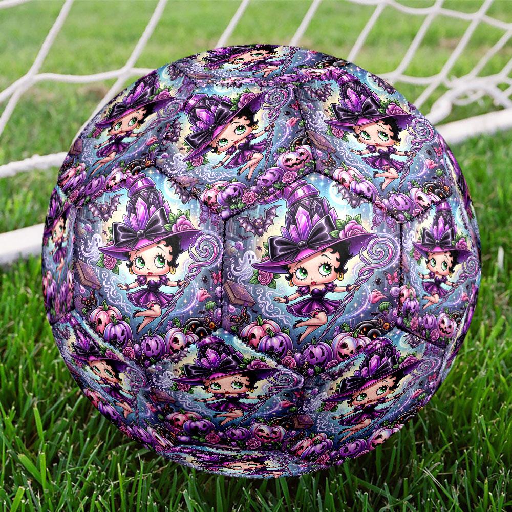 Betty Boop Print Size 5 Soccer Ball, Standard Match Football for Sports Game and Team Practice, Ideal Gift for Soccer Fans