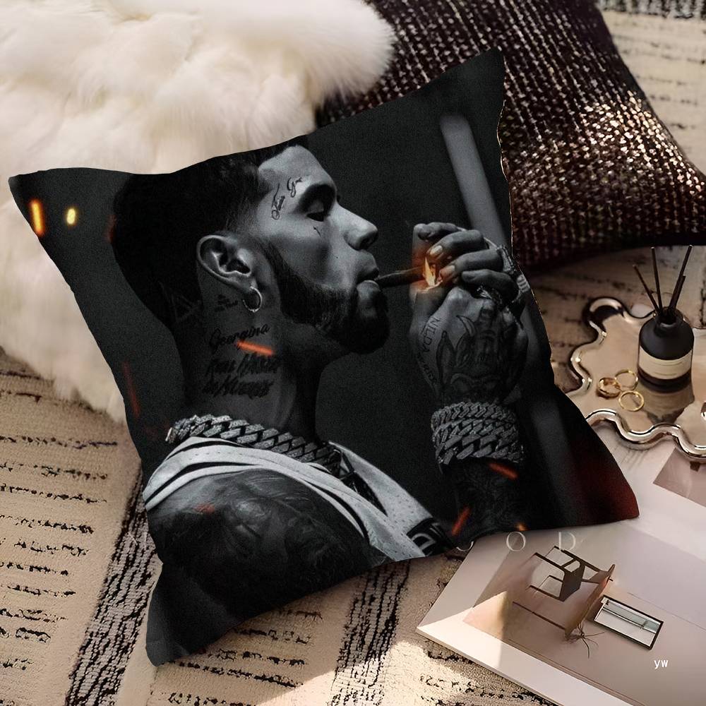 Classic Rapper Anuel Aa Music Cushion Cover Pillow Cover Decor Pillowcase Printed Cushion Case For Couch