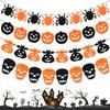 Ghost Ghost Paper Banner Bat Pumpkin Skull Pendant 7 Styles Halloween Paper Latte Art Scene Layout