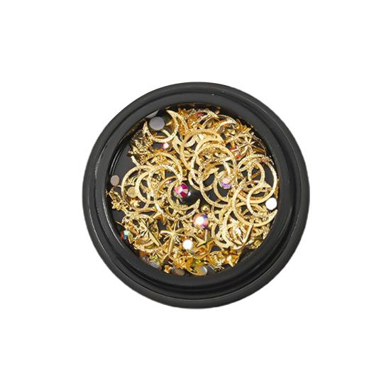 Yousheng 1 коробка DIY украшения для ногтей ажурные сплав звезда луна треугольник чешуйка 3D блестящие стразы подвески украшения для ногтей смешанные аксессуары