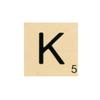 Decorative Letter - K - Wood - 10 X 10 Cm - Brown - Mixed