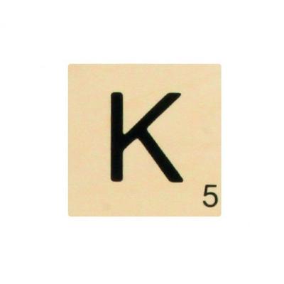 Декоративная буква - K - Дерево - 10 x 10 см - Коричневый - Смешанный