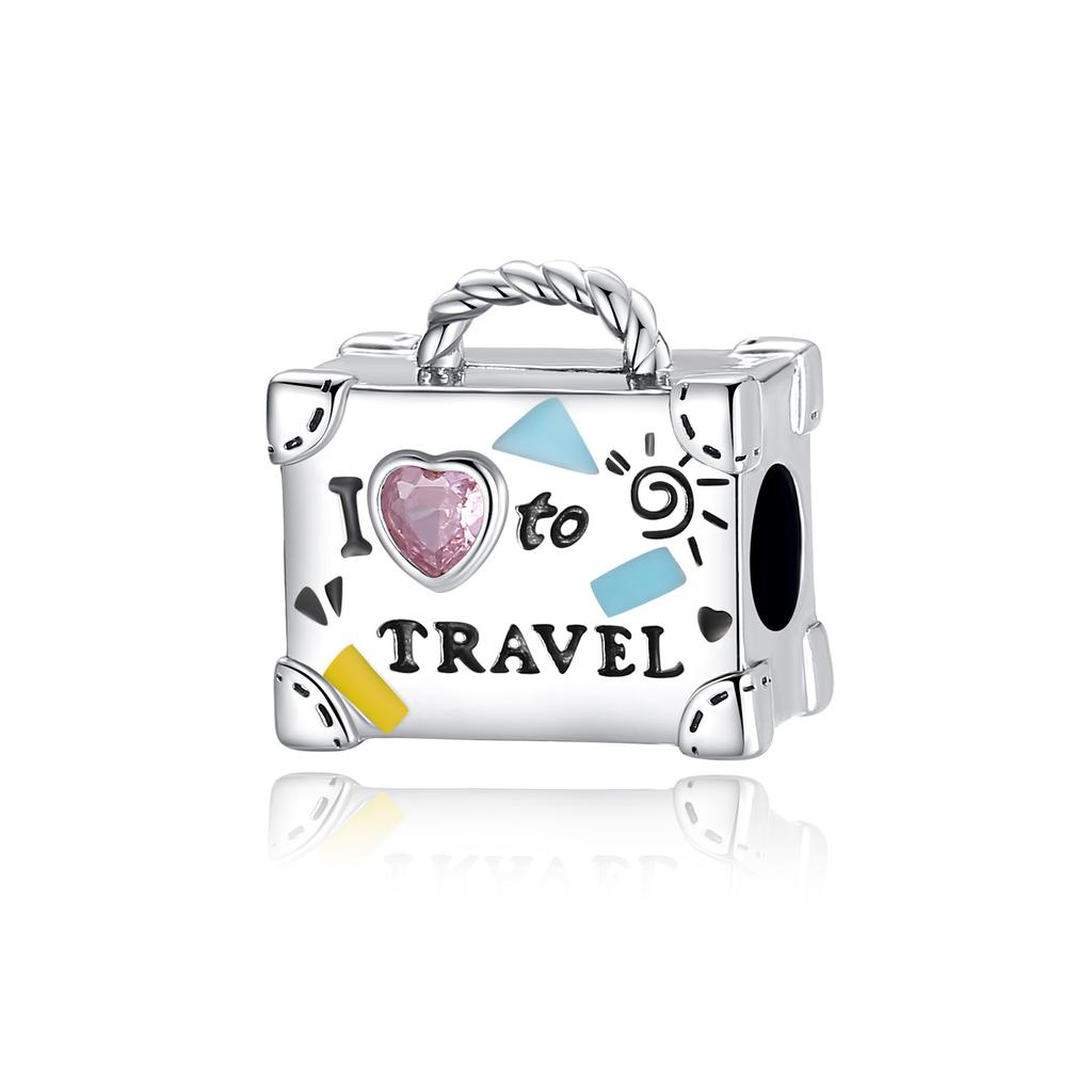 Airplane Charms Fit Fashion Original Bracelets 925 Silver Aircraft Travel Beads Camera Luggage Passport DIY Charm Jewelry GIft