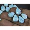 10X14ММ Голубой Ларимар Натуральный Кабошон Груша Россыпь Драгоценных Камней Лот 18 Шт 100 Карат. А-57