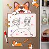 Refrigerator Sticker Message Board Erasable Home Decoration Dog Whiteboard Magnet Personality Creative Blackboard