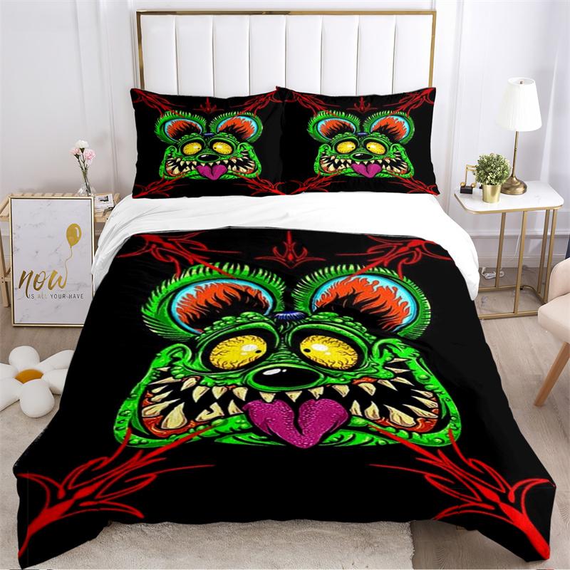 Мультяшный забавный крыса Финк постельное белье пододеяльник с наволочкой домашний текстиль Twin Full Queen King детский подарок