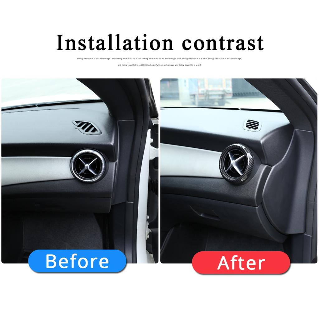 5Pcs Carbon Fiber Air Conditioning Vent Outlet Cover Trim Sticker for Mercedes Benz a B CLA GLA Class W176