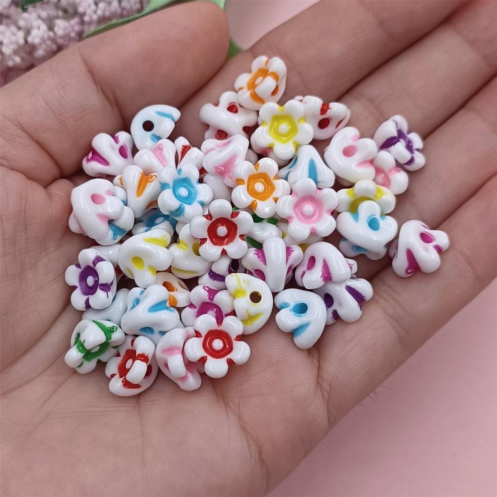 Ювелирные изделия своими руками 100 шт. бабочка шар ручной работы буква цветок бисер акриловый материал ожерелье браслет аксессуары