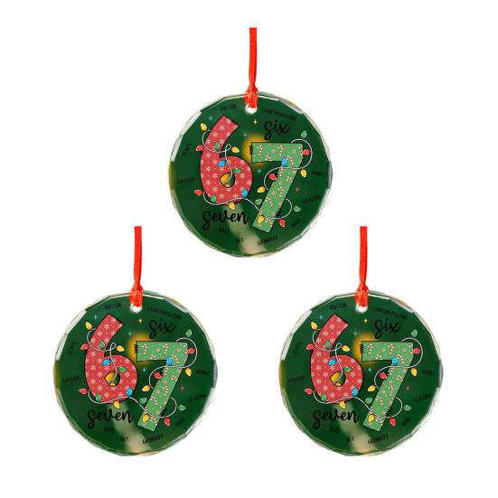 Санта говорит Шесть Семь Украшение Акриловый Декор Рождественской Елки с Уникальной Фразой Праздничное Подвесное Украшение