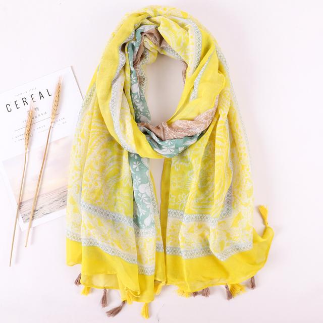 Брендовый дизайнерский женский шарф, теплый принт, пляжный саронг, шали, роскошные хлопковые и льняные банданы, мусульманский хиджаб, женские шарфы с кисточками, парео