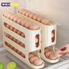4 Tier Fridge Egg Rack Automatic Rolling Egg Holder Storage Box Container Kitchen Refrigerator Egg Dispenser Fridge Organizer