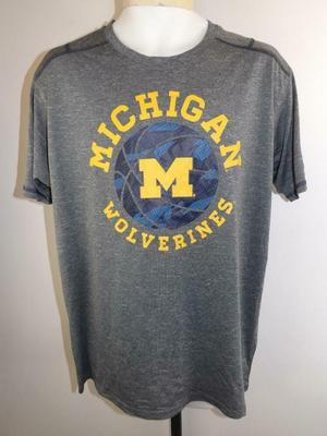 Серые футболки унисекс Michigan Wolverines Basketball Performance