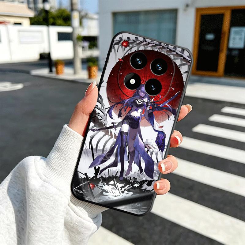 Honkai Star Rail Ахерон Мягкий чехол для телефона для Xiaomi Redmi Note 12 13 14 15 Pro Plus 11 12S 11S 11T 10 4G Черная задняя крышка