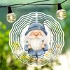 Металлическая ветряная колокольчик с вращающимся цветком и дизайном гнома для украшения сада и двора на открытом воздухе. Батарейки не требуются. Рождественский подарок на День Благодарения