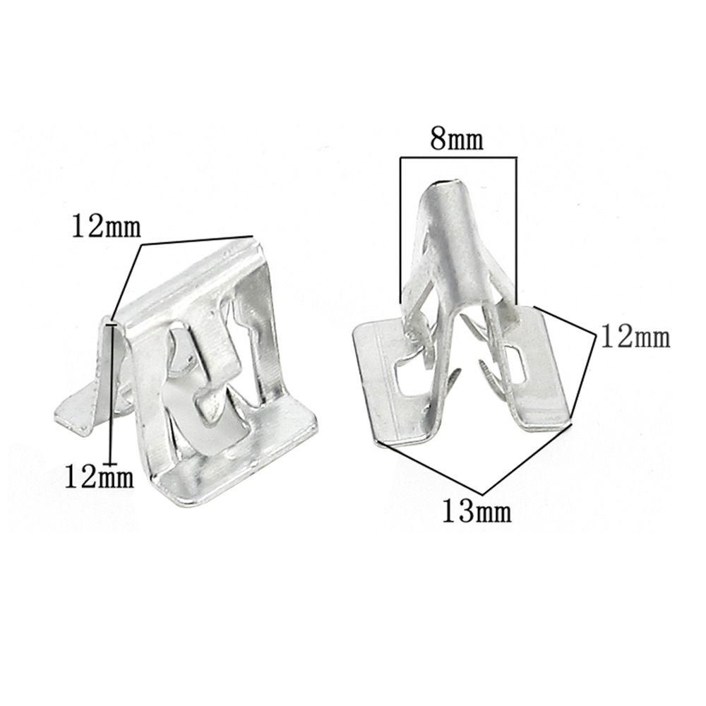 20pcs Mn Steel Dashboards Fastening Clip U-shaped Dashboards Metal Retainer Clip Instrument Panel