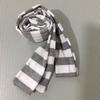 Women Scarf Striped Print Thin Long Scarf Harajuku Style Lightweight Breathable Cotton Scarf Girl Neck Wrap