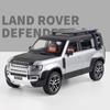 Масштаб 1/24 Land Rover Defender SUV, металлический литой под давлением игрушечный автомобиль из сплава, модель автомобиля со звуком и светом для мальчиков, детей, подарок, транспортные средства, коллекция хобби