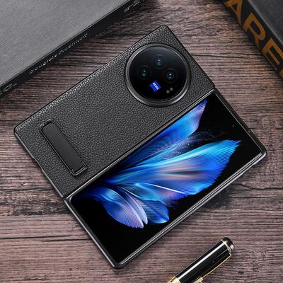 Для vivo X Fold3 Pro Чехол для мобильного телефона Противоударный PC+PU кожа Скрытая подставка Чехол