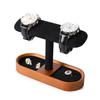 Oirlv Watch Stand, 2 Pieces, 4 Pieces, Wooden Display, Storage, Photography, Luxury, Stylish, Compatible with Eligible Bills SM21203 (Black)