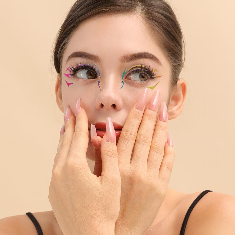 Лазерная подводка для глаз, 3D трехмерная рельефная наклейка-бабочка для макияжа глаз, сценическая наклейка-татуировка