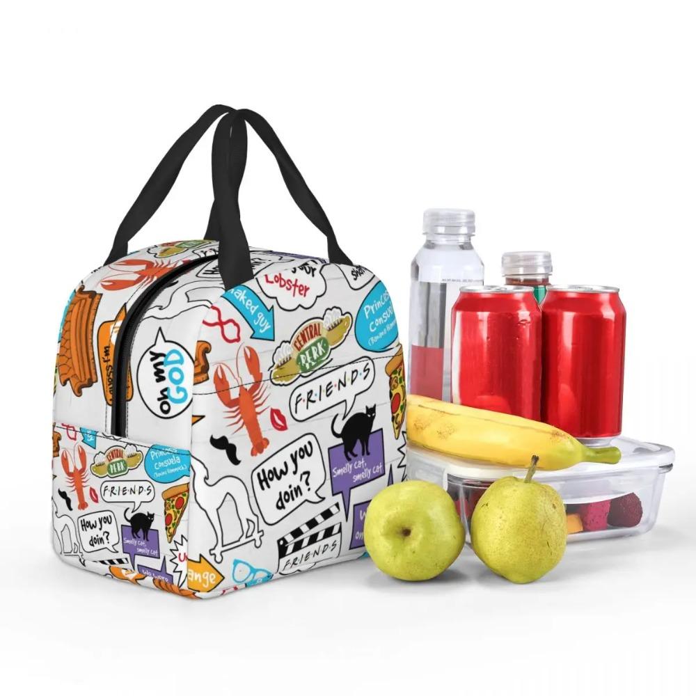 Custom Friends Insulated Lunch Tote Bag for Women Classic TV Show Resuable Cooler Thermal Bento Box Outdoor Camping Travel