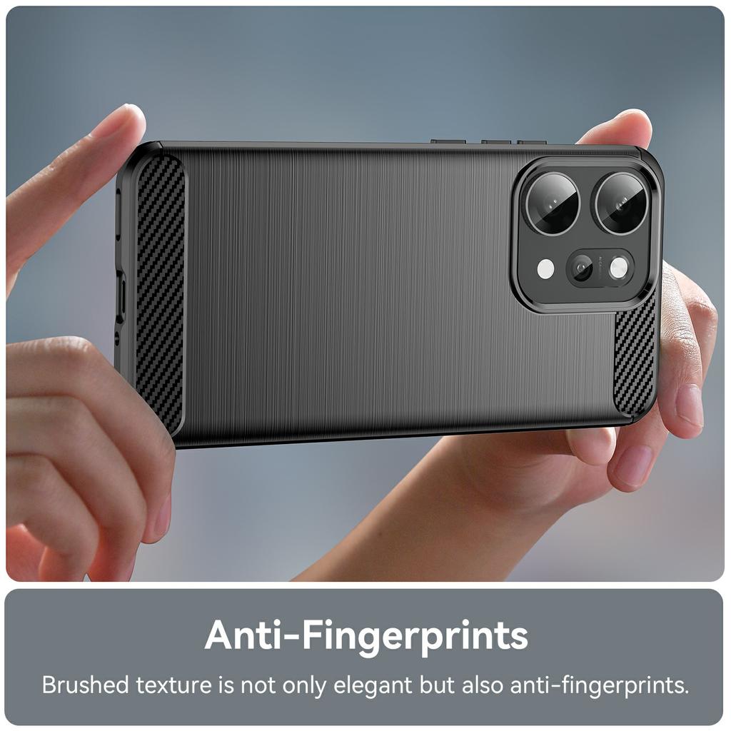 Для Oppo Reno14 Pro 5G (Глобальный) Чехол Защитный Чехол для Телефона Текстура Углеродного Волокна Матовый