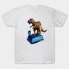 Женская футболка T Rex Ride с принтом Харадзюку, кавайная футболка, летняя футболка с коротким рукавом, женская футболка, топ