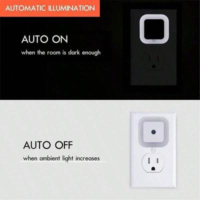 6 шт. светодиодных ночников, дизайн Plug and Play, портативные ночники, автоматический датчик включения/выключения, ночники для коридора и спальни, декор для дома