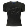 Hugo Womens/Ladies Lettering Print Crew Neck Slim T-Shirt