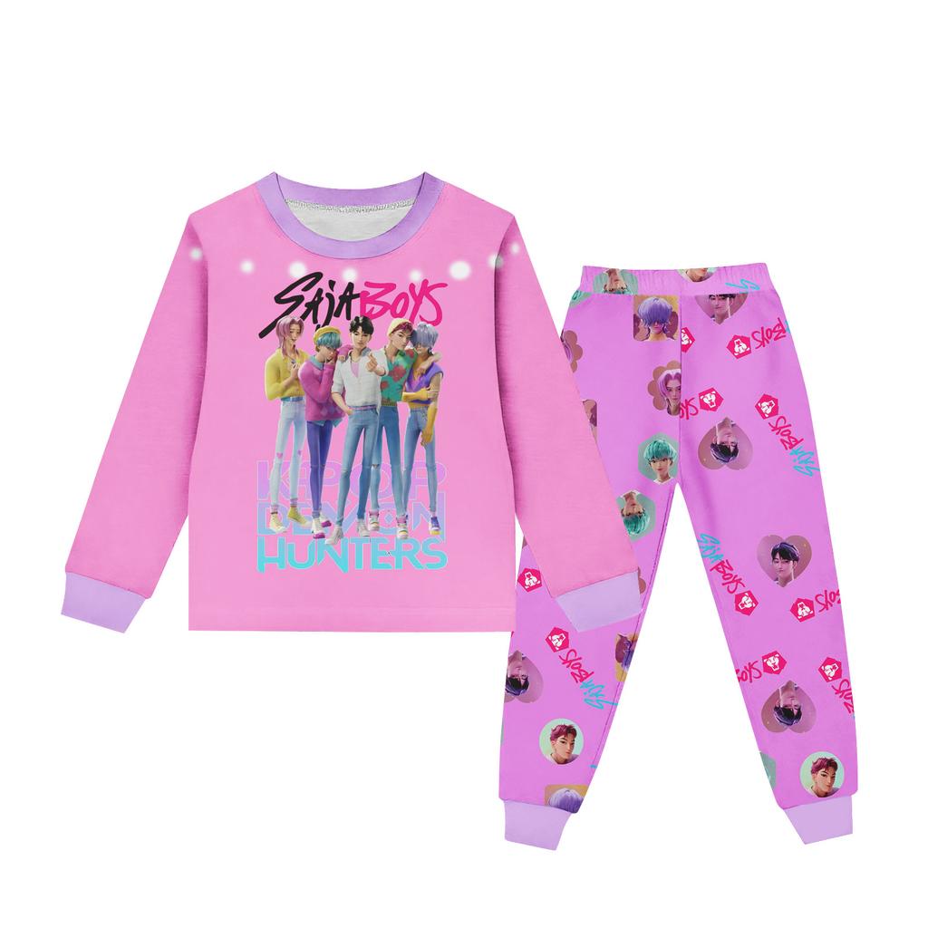 Children's Round Neck Long Sleeve Cartoon Suit